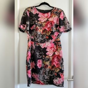 Floral Sheath Dress x BLACK HALO